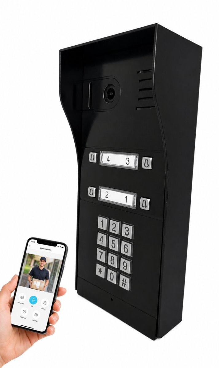 GBF Smart Video IP Door Station/Intercom (PL963PM4UBL-POE) For 4 units apartment building